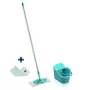 Set de limpieza de suelos Clean Twist M Ergo Leifheit con cabezal de mopa Micro Duo, 33 cm, verde/blanco