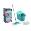 Set de limpieza de suelos Clean Twist M Ergo Leifheit con cabezal de mopa Micro Duo, 33 cm, verde/blanco