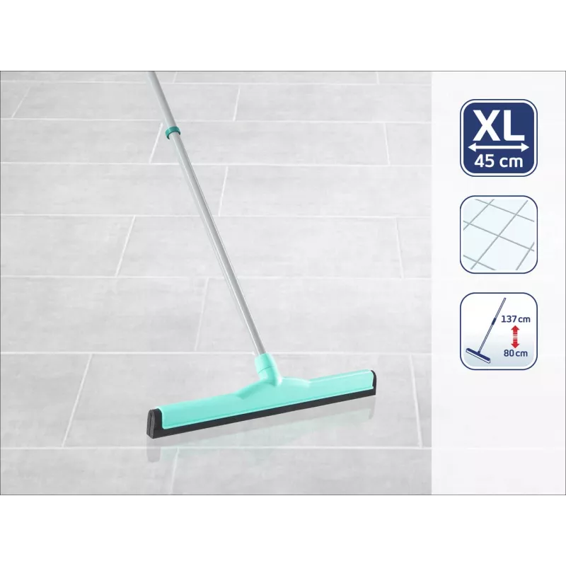 Escurridor de suelos Classic Aqua Collect LEIFHEIT con mango telescópico, 45 cm, verde/blanco