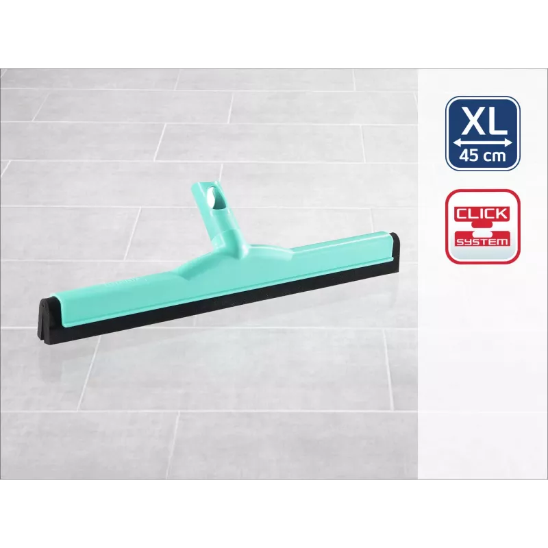 LEIFHEIT Click System fregona de suelo 45 cm para absorber agua, doble goma, azul/blanco