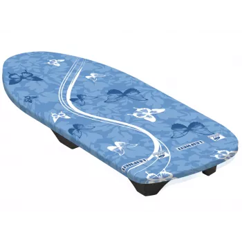 LEIFHEIT Air Board Table Compact tabla de planchar 70x30 cm, Thermo-Reflect, ultraligera EPP, plegable, blanco/azul