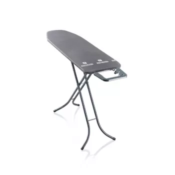 Leifheit Classic M tabla de planchar negra 120x38 cm con soporte fijo para la plancha y funda de algodón