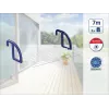 LEIFHEIT Classic 70 tendedero, 7 lejas, 7 m de cuerda, tendedero de alas plegable, blanco/azul