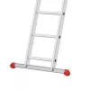 Hailo ProfiStep duo 7218-007 escalera de tijera de aluminio, 2x25 peldaños, altura de trabajo máx. 9,5 m, plata
