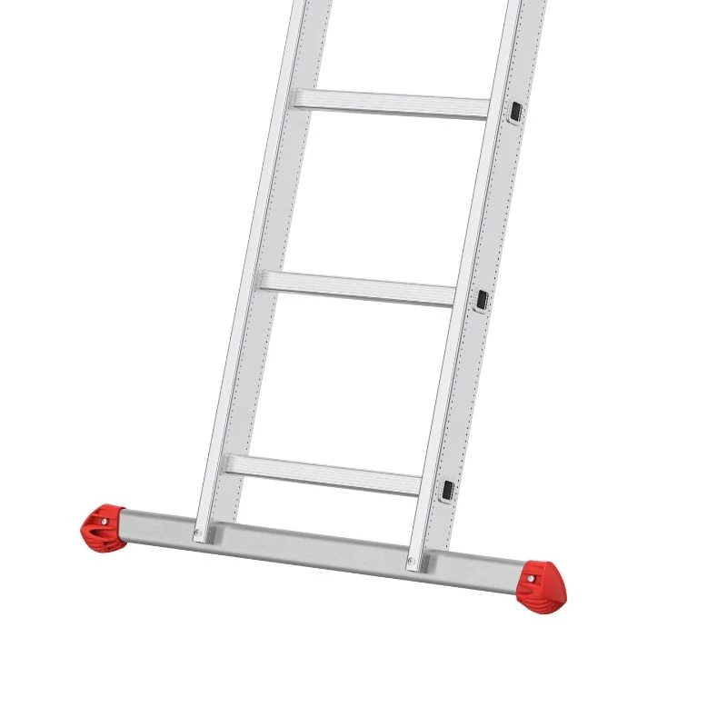 Hailo ProfiStep duo 7218-007 escalera de tijera de aluminio, 2x25 peldaños, altura de trabajo máx. 9,5 m, plata