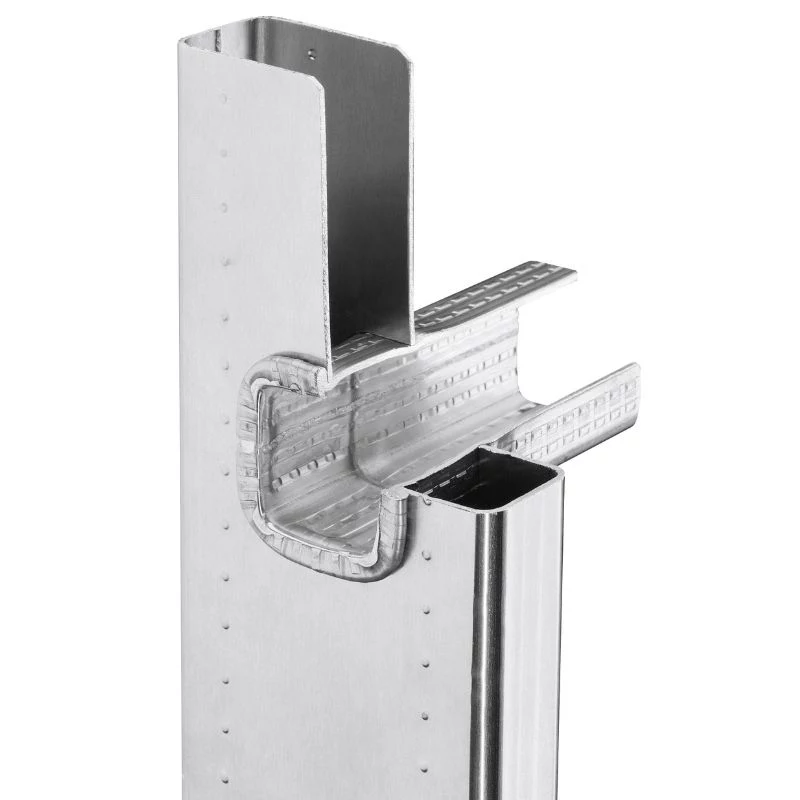 Hailo ProfiStep duo 7218-007 escalera de tijera de aluminio, 2x25 peldaños, altura de trabajo máx. 9,5 m, plata