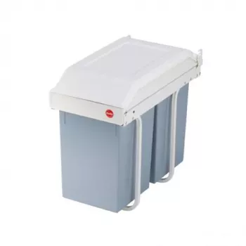 HAILO Multi-Box Duo L sistema de residuos bajo encimera, 2x14L, blanco