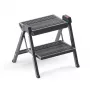 HAILO Banco escalonado plegable StepFix / acero / 2 peldaños / negro