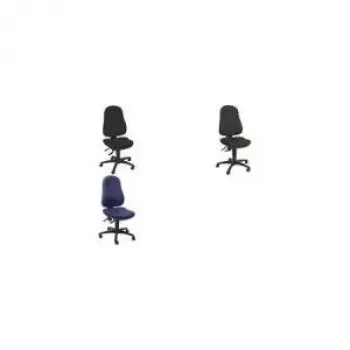 TOPSTAR Point 70 Silla de oficina con función giratoria, tapizado de tejido, negra, mecanismo de contacto permanente, respaldo ajustable en altura, certificado GS 8170 G20