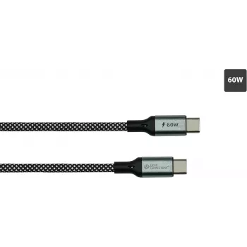 GoodConnections Cable USB 2.0 magnético en espiral 60W USB-C a USB-C, negro/blanco, 1m 2060-MT010SW