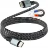 GoodConnections Cable USB 2.0 magnético en espiral 60W USB-C a USB-C, negro/blanco, 1m 2060-MT010SW