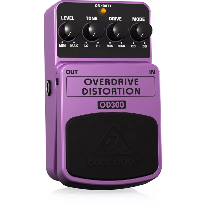 Behringer OD300 pedal de efecto overdrive/distortion morado, negro