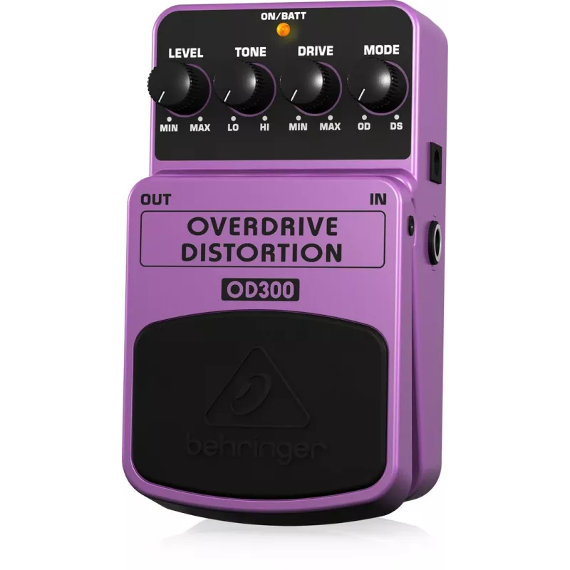 Behringer OD300 pedal de efecto overdrive/distortion morado, negro