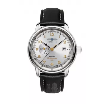 Zeppelin Mediterranee 96681 reloj automático de hombre, 40mm, esfera azul, correa de piel azul