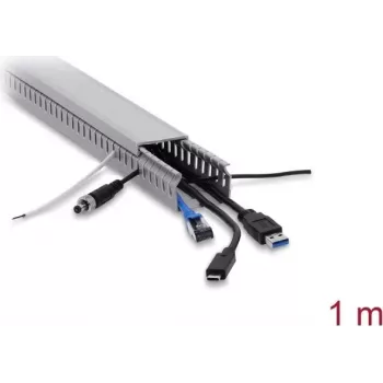 Delock canaleta para cables 40 x 30 mm - longitud 1 m gris