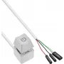 InLine cable de interruptor de encendido remoto para ordenador, blanco, 2 m