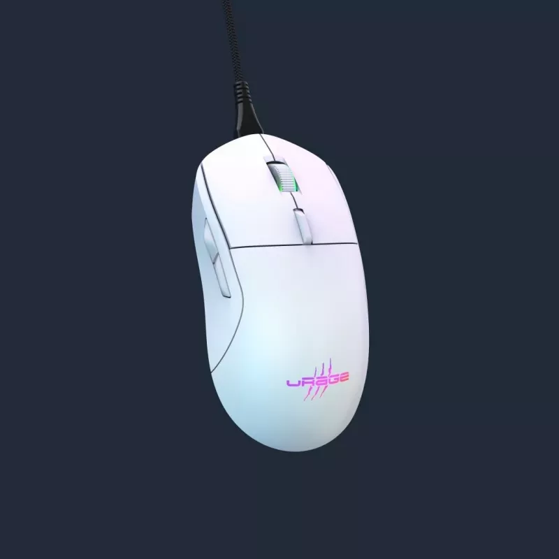 Hama uRage Reaper 250 ratón gaming, con cable, óptico, 6200 DPI, 6 botones, RGB, blanco