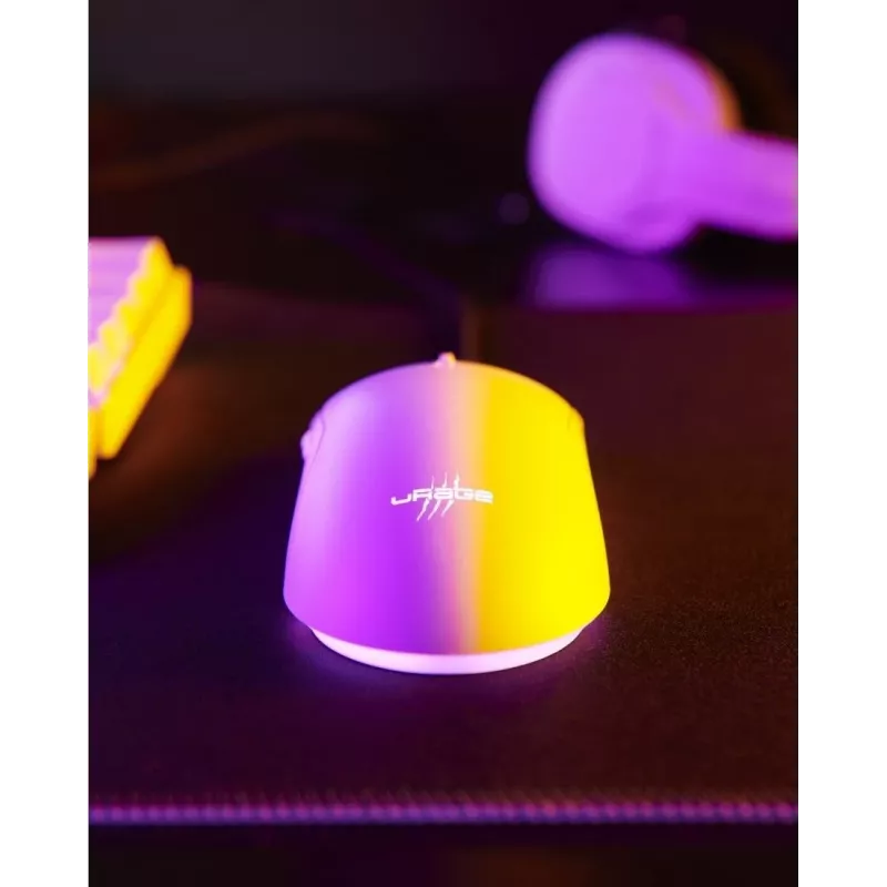 Hama uRage Reaper 250 ratón gaming, con cable, óptico, 6200 DPI, 6 botones, RGB, blanco