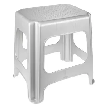 KEEEPER Maxi Max escalón, gris claro, 41 x 33,5 x 42,5 cm, carga 150 kg, antideslizante, apilable