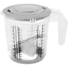 KEEEPER Matteo jarra medidora con base antideslizante y exprimidor en la tapa, 1L, transparente/gris