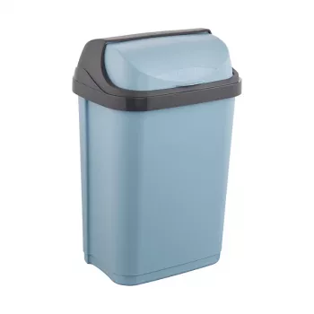 KEEEPER Rasmus papelera 10L con tapa giratoria, azul