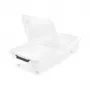 keeeper Leo caja de almacenamiento bajo la cama con tapa y ruedas, 53 L, transparente, 77 x 58 x 16 cm