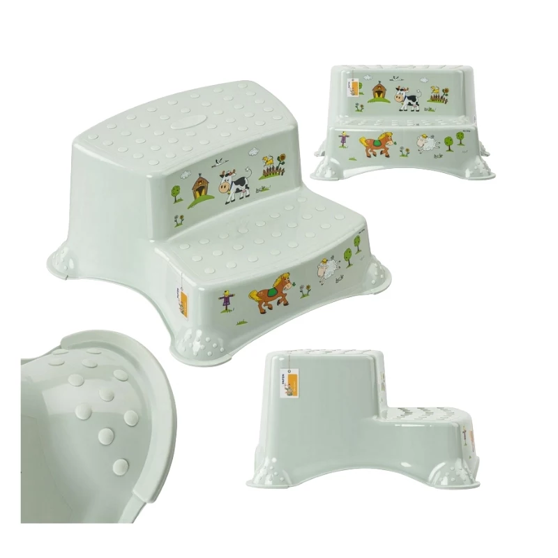 KEEEPER banco de dos escalones Igor Funny Farm 40x37x21 cm Soft Green