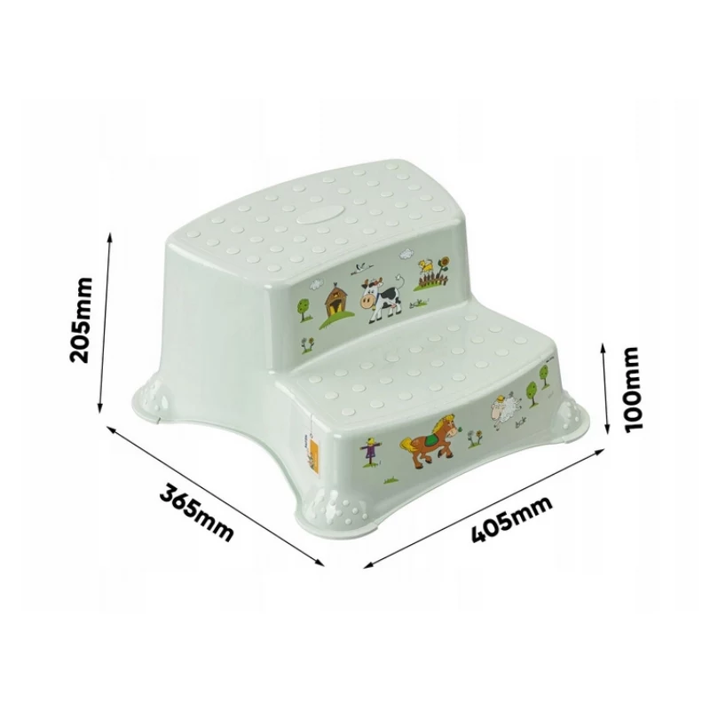 KEEEPER banco de dos escalones Igor Funny Farm 40x37x21 cm Soft Green