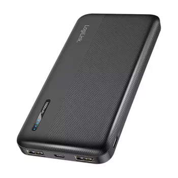 LogiLink PA0338RF batería externa 10000 mAh con USB-C PD y Quick Charge 3.0, negro
