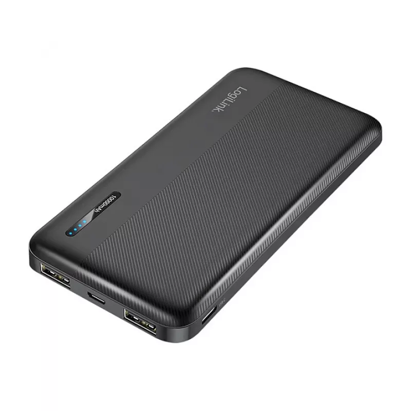 LogiLink PA0338RF batería externa 10000 mAh con USB-C PD y Quick Charge 3.0, negro