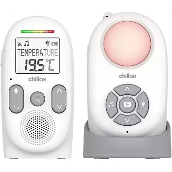 Chillax CB360 intercomunicador de audio DECT portátil para bebés, 120 canales, blanco