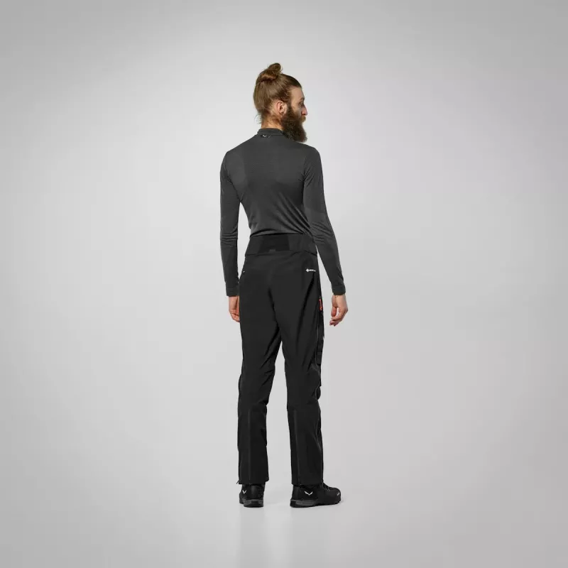 Salewa pantalón de alpinismo impermeable Ortles GTX 3L EPE para hombre Black Out EU 50