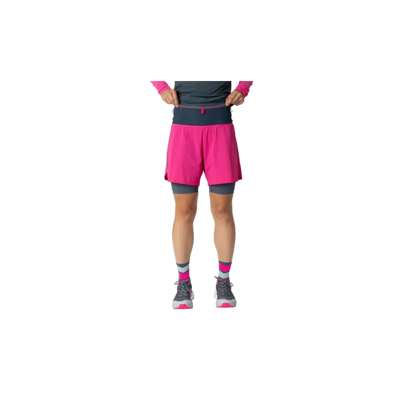 Salewa Dynafit Ultra 2/1 pantalón corto de running para mujer Pink Glo XS