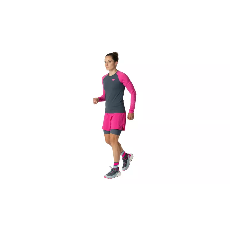 Salewa Dynafit Ultra 2/1 pantalón corto de running para mujer Pink Glo XS