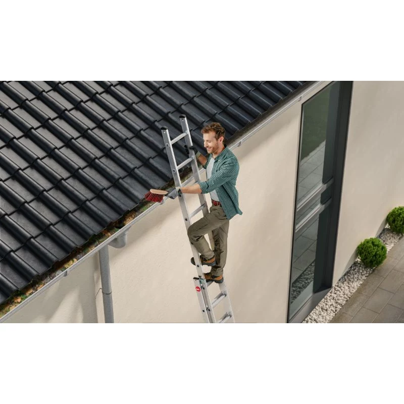 HAILO S80 ProfiStep duo escalera combinada, aluminio, 2x15 peldaños, carga máx. 150 kg