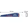Bosch EXPERT Multi Material hoja de sierra sable 2608902332 S959XHM, carburo, 150 mm, 6 TPI