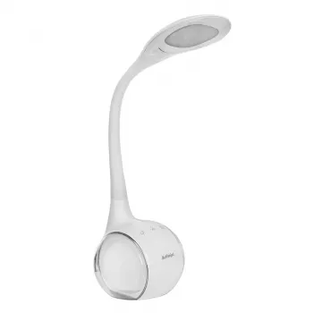 Activejet AJE-RAINBOW 2 lámpara de escritorio LED con base RGB, brazo flexible, regulable, control táctil, luz principal 7W, 350lm, 2800K-6500K, negra