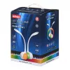 Activejet AJE-RAINBOW 2 lámpara de escritorio LED con base RGB, brazo flexible, regulable, control táctil, luz principal 7W, 350lm, 2800K-6500K, negra
