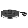 AMICA hervidor de agua KM3010 1,7L negro – hervidor inalámbrico de acero inoxidable 2200W con resistencia oculta, base 360°, apagado automático y protección contra funcionamiento en seco