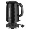 AMICA hervidor de agua KM3010 1,7L negro – hervidor inalámbrico de acero inoxidable 2200W con resistencia oculta, base 360°, apagado automático y protección contra funcionamiento en seco