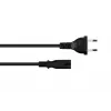 Cable de alimentación Euro Kabelmeister Type-C a IEC C7, 0,75 m, negro