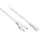 Cable de alimentación Euro Kabelmeister CEE 7/16 a IEC C7 blanco 0,5 m 0,75 mm²