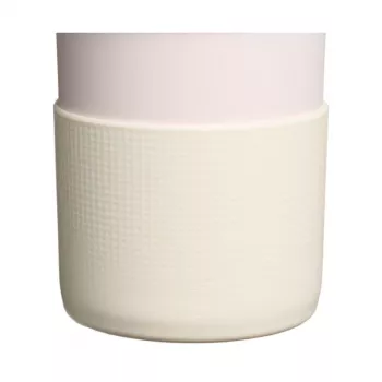 STANLEY The Quencher Boot + Strohhalm-Topper-Set, accesorio protector de silicona para vaso térmico 1,18L, Light Cream