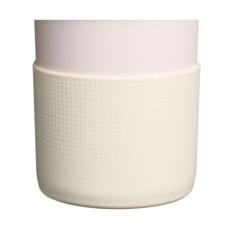 STANLEY The Quencher Boot + Strohhalm-Topper-Set, accesorio protector de silicona para vaso térmico 1,18L, Light Cream