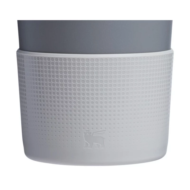 STANLEY Set de 2 fundas protectoras y tapones para pajita para vaso térmico 0,89L/0,59L The Quencher Boot + Straw Topper gris claro