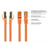 Cable de red Cat.7 S/FTP KABELMEISTER, RJ45, funda TPE, libre de halógenos, naranja, 0,25 m