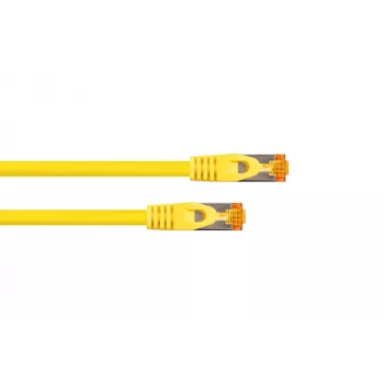 Kabelmeister Cable de red Cat.7 S/FTP, 3m, amarillo, funda TPE, libre de halógenos, 10 Gbps