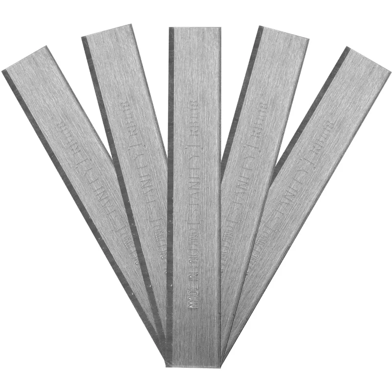STANLEY Cuchillas de repuesto para cepillo RB10 y RB5, filo recto, pack de 10, acero SK5, 44 mm de ancho