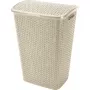 CURVER Caja de ropa My Style 55L en crema, 43x33x60 cm, efecto ratán