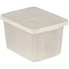 CURVER Caja de almacenamiento transparente Essentials 26L con tapa, apilable y encajable, 44x34x27 cm